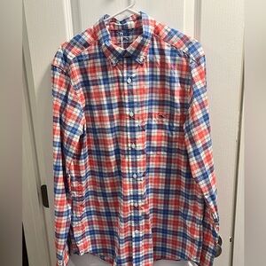 Men's Plaid Shirt - Red, Blue, and White. Vineyard Vines
